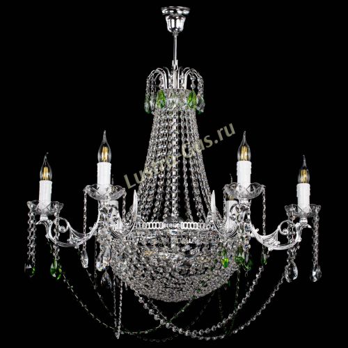 Люстра Елизавета малая №9 зеленая в Саратове Гусь Хрустальный