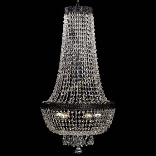 Люстра Флоренция №5 Купол черная удлиненная в Саратове Гусь Хрустальный