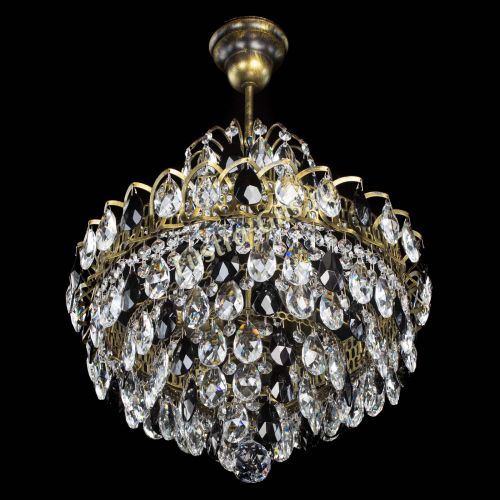 Люстра Грация с подвесом под бронзу Черная в Саратове Гусь Хрустальный