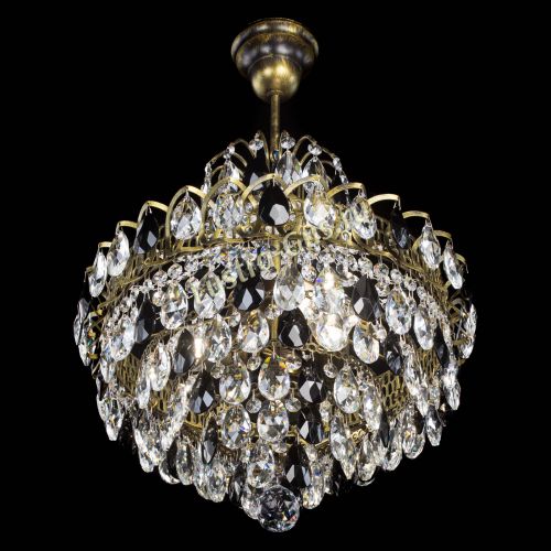 Люстра Грация с подвесом под бронзу Черная в Саратове Гусь Хрустальный