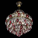 Люстра Грация с подвесом под бронзу Красная в Саратове