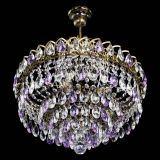 Люстра Грация №5 с подвесом под бронзу Фиолетовая в Саратове