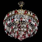 Люстра Грация №5 с подвесом под бронзу Красная в Саратове