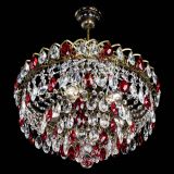 Люстра Грация №5 с подвесом под бронзу Красная в Саратове