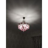 Люстра Грация №5 с подвесом под бронзу Красная в Саратове