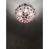 Люстра Грация №5 с подвесом под бронзу Красная в Саратове