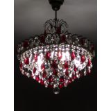 Люстра Грация №5 с подвесом под бронзу Красная в Саратове