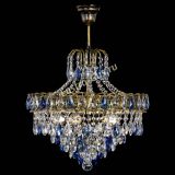 Люстра Грация №5 с подвесом под бронзу Синяя в Саратове