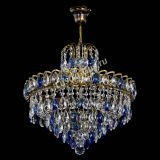 Люстра Грация №5 с подвесом под бронзу Синяя в Саратове