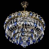 Люстра Грация №5 с подвесом под бронзу Синяя в Саратове