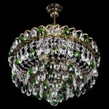 Люстра Грация №5 с подвесом под бронзу Зеленая в Саратове