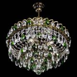 Люстра Грация №5 с подвесом под бронзу Зеленая в Саратове