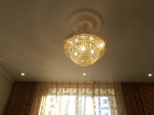 Люстра Хрустальный Каскад №1 с подвесом в Саратове отзыв и фото покупателя