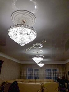 Люстра Хрустальный Каскад №1 с подвесом в Саратове отзыв и фото покупателя