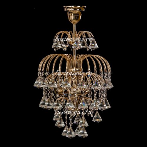 Люстра Хрустальные Брызги Конус 40 в Саратове Гусь Хрустальный