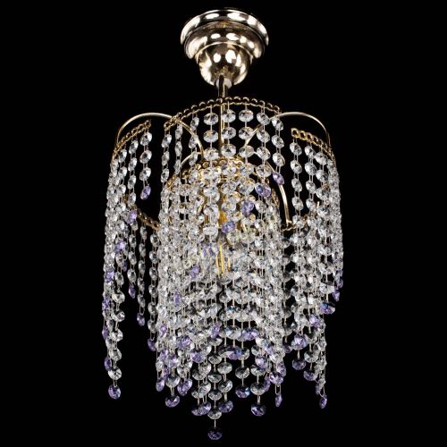 Люстра Иволга №1 Оптикон фиолетовая в Саратове Гусь Хрустальный