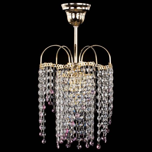 Люстра Иволга №1 Оптикон розовая в Саратове Гусь Хрустальный