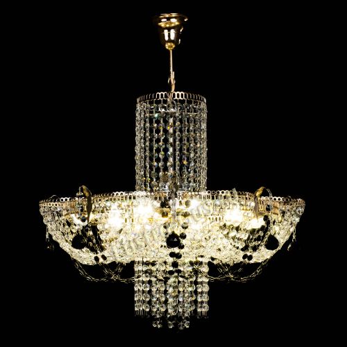 Люстра Камея №6 подвесная черная в Саратове Гусь Хрустальный