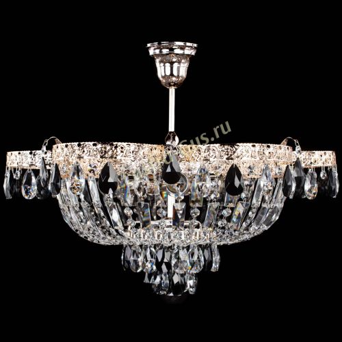 Люстра Камея Флора №5 с подвесом Черная в Саратове Гусь Хрустальный