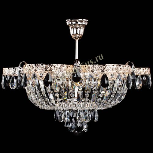 Люстра Камея Флора №5 с подвесом Черная в Саратове Гусь Хрустальный