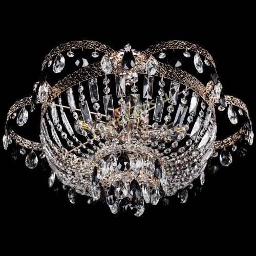 Люстра Камея Флора №5 с подвесом Черная в Саратове Гусь Хрустальный