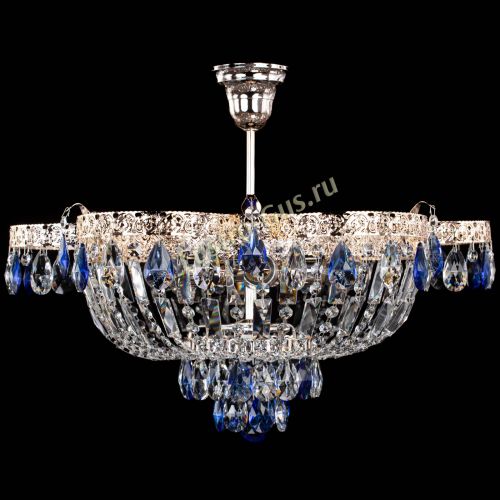 Люстра Камея Флора №5 с подвесом Синяя в Саратове Гусь Хрустальный