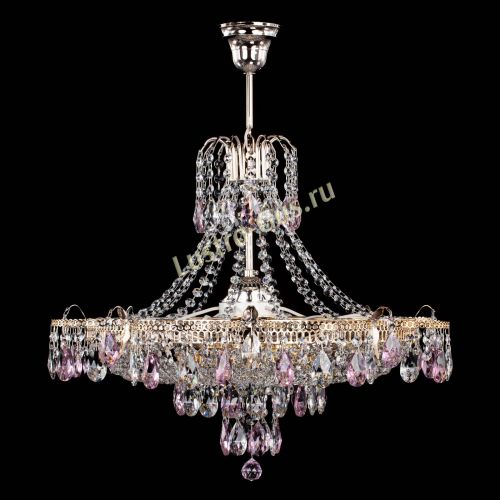 Люстра Камея журавлики №6 розовая в Саратове Гусь Хрустальный