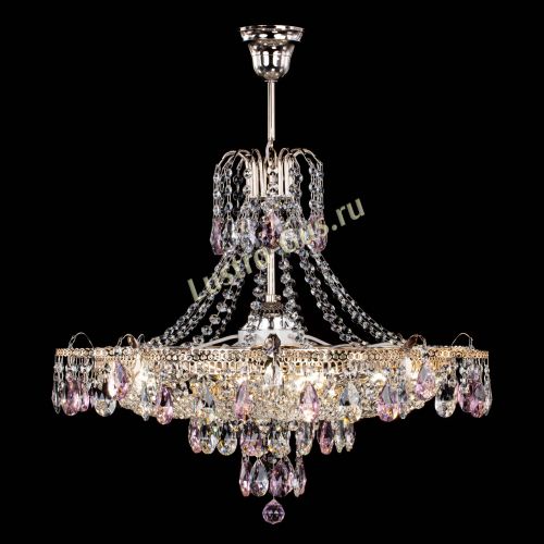 Люстра Камея журавлики №6 розовая в Саратове Гусь Хрустальный