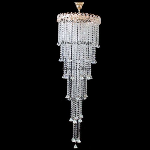 Люстра Капель 5 ламп конус 40 см длинная  в Саратове Гусь Хрустальный