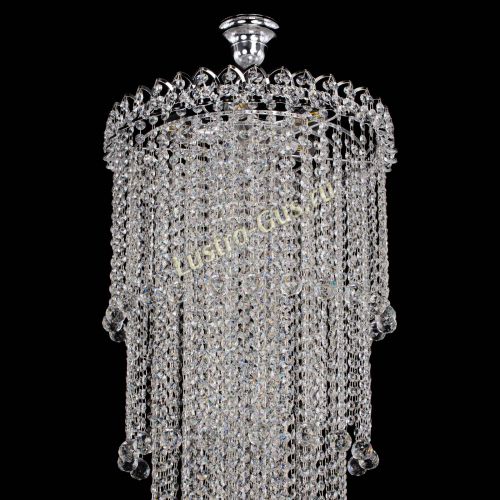 Люстра Капель 5 ламп шар 30 см длинная   в Саратове Гусь Хрустальный