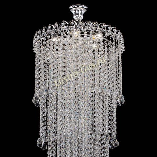 Люстра Капель 5 ламп шар 30 см длинная   в Саратове Гусь Хрустальный