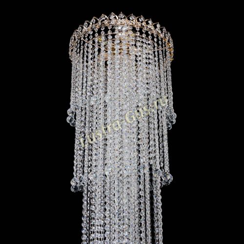 Люстра Капель 5 ламп шар 30 см длинная   в Саратове Гусь Хрустальный