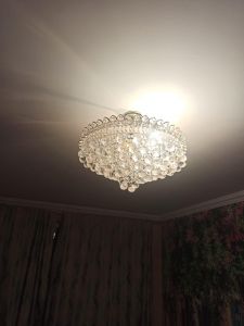 Люстра Капель-лепесток Шар 40 мм с подвесом в Саратове отзыв и фото покупателя