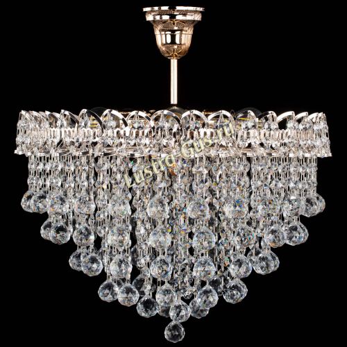 Люстра Капель Лепесток Шар  30мм с подвесом в Саратове Гусь Хрустальный