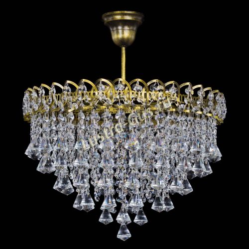 Люстра Капель Пирамида 30 с подвесом под бронзу в Саратове Гусь Хрустальный