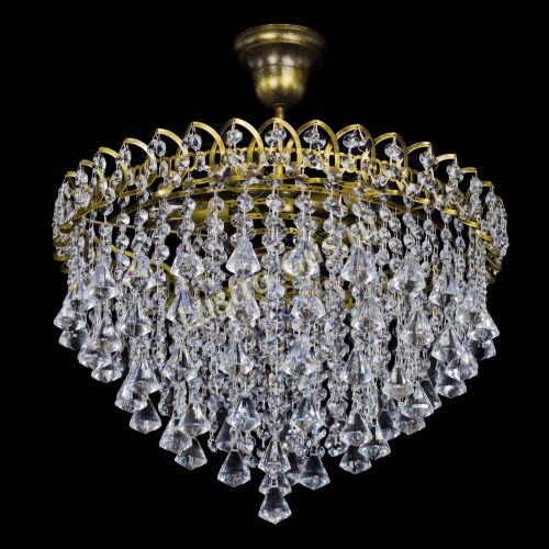 Люстра Капель Пирамида 30 с подвесом под бронзу в Саратове Гусь Хрустальный