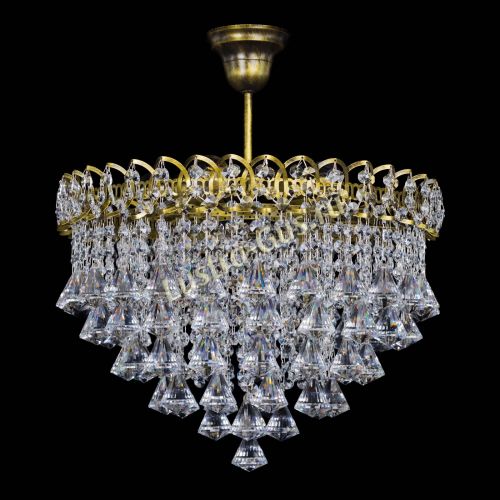 Люстра Капель Пирамида 40 с подвесом под бронзу в Саратове Гусь Хрустальный