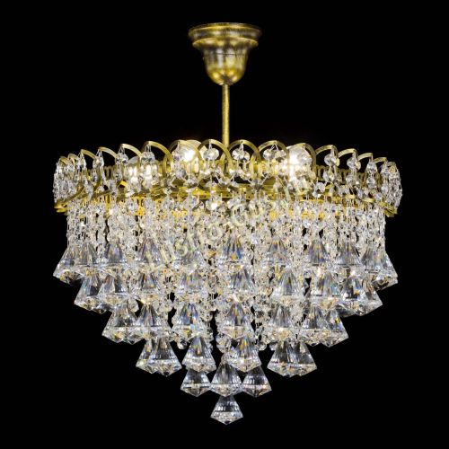 Люстра Капель Пирамида 40 с подвесом под бронзу в Саратове Гусь Хрустальный