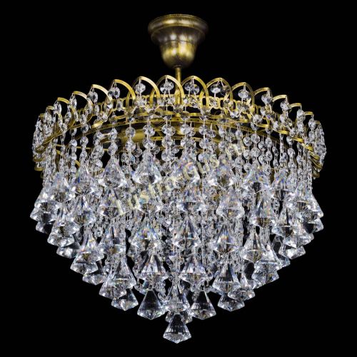 Люстра Капель Пирамида 40 с подвесом под бронзу в Саратове Гусь Хрустальный