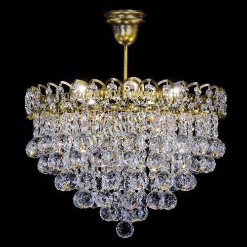 Люстра Капель Пирамида Шар 40 с подвесом под бронзу в Саратове Гусь Хрустальный