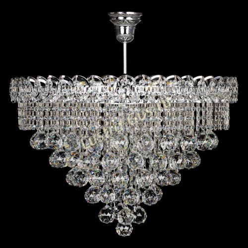 Люстра Капель Пирамида Шар 40 с подвесом в Саратове Гусь Хрустальный