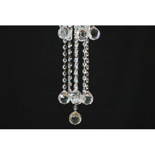 Люстра Капель 5 ламп шар 40 мм длинная в Саратове Гусь Хрустальный