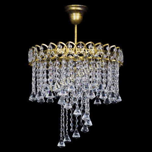 Люстра Капель Водоворот под бронзу конус 30 в Саратове Гусь Хрустальный