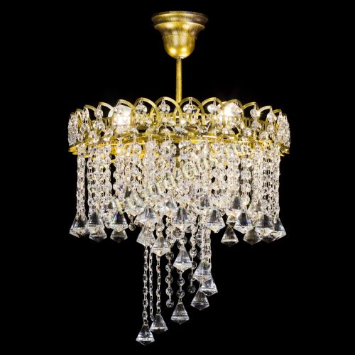 Люстра Капель Водоворот под бронзу конус 30 в Саратове Гусь Хрустальный