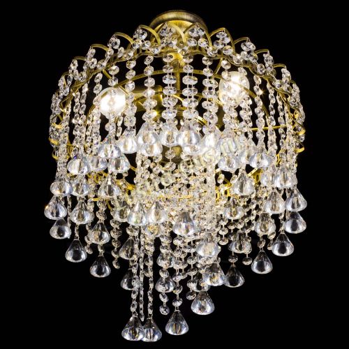 Люстра Капель Водоворот под бронзу конус 30 в Саратове Гусь Хрустальный