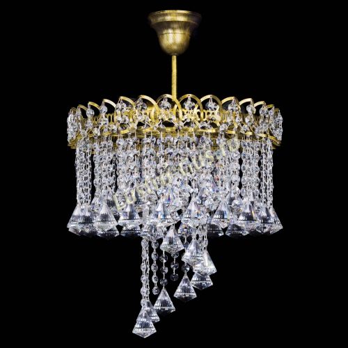 Люстра Капель Водоворот под бронзу конус 40 в Саратове Гусь Хрустальный