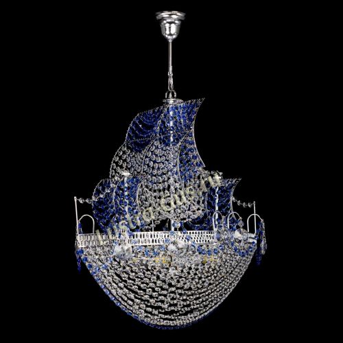 Люстра Каравелла №1 синяя в Саратове Гусь Хрустальный
