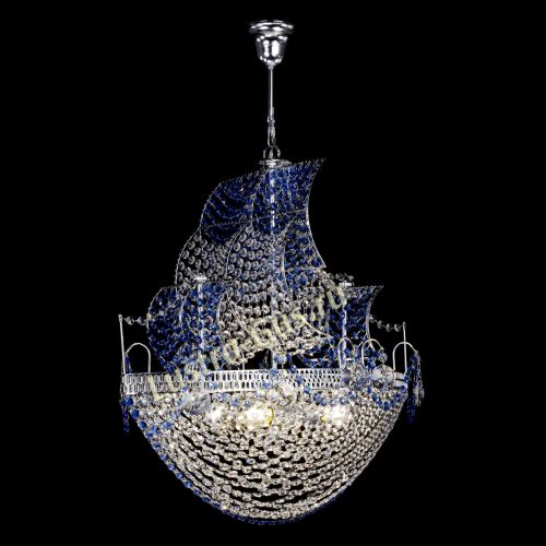 Люстра Каравелла №1 синяя в Саратове Гусь Хрустальный