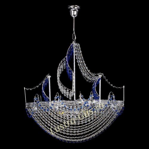 Люстра Каравелла №1 синяя в Саратове Гусь Хрустальный