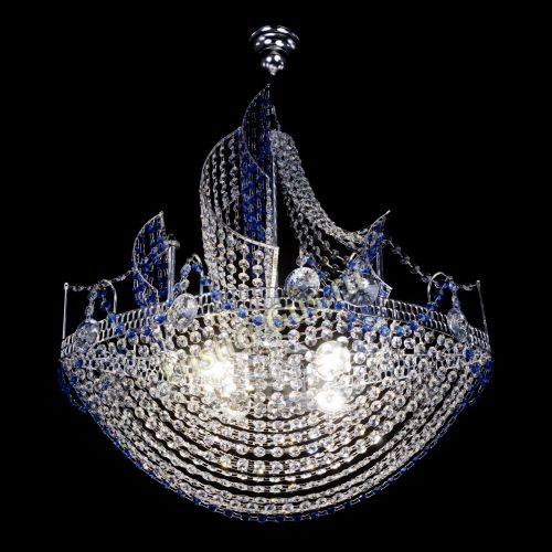 Люстра Каравелла №1 синяя в Саратове Гусь Хрустальный